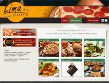 Tablet Screenshot of limapizzeria.com